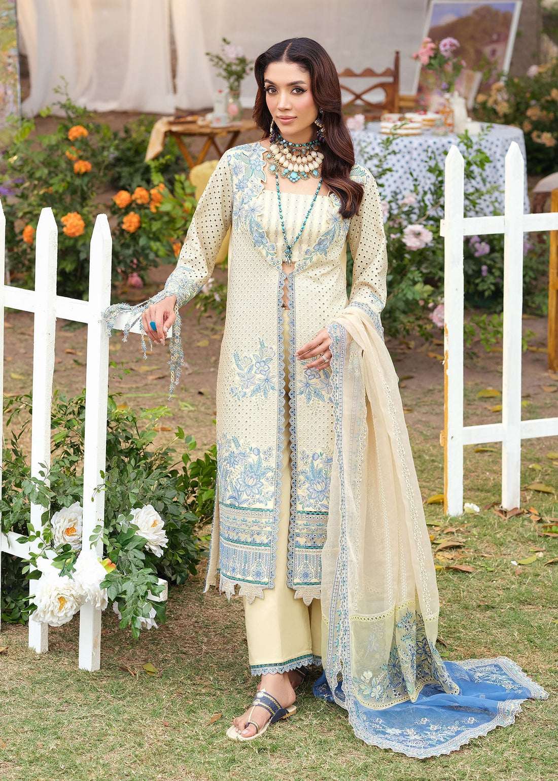 Zarizaa | Echelon Lawn | LAGOON - by Libasekhas UK - Registered Vendor of : Zarizaa - 100% Original Designer Dress