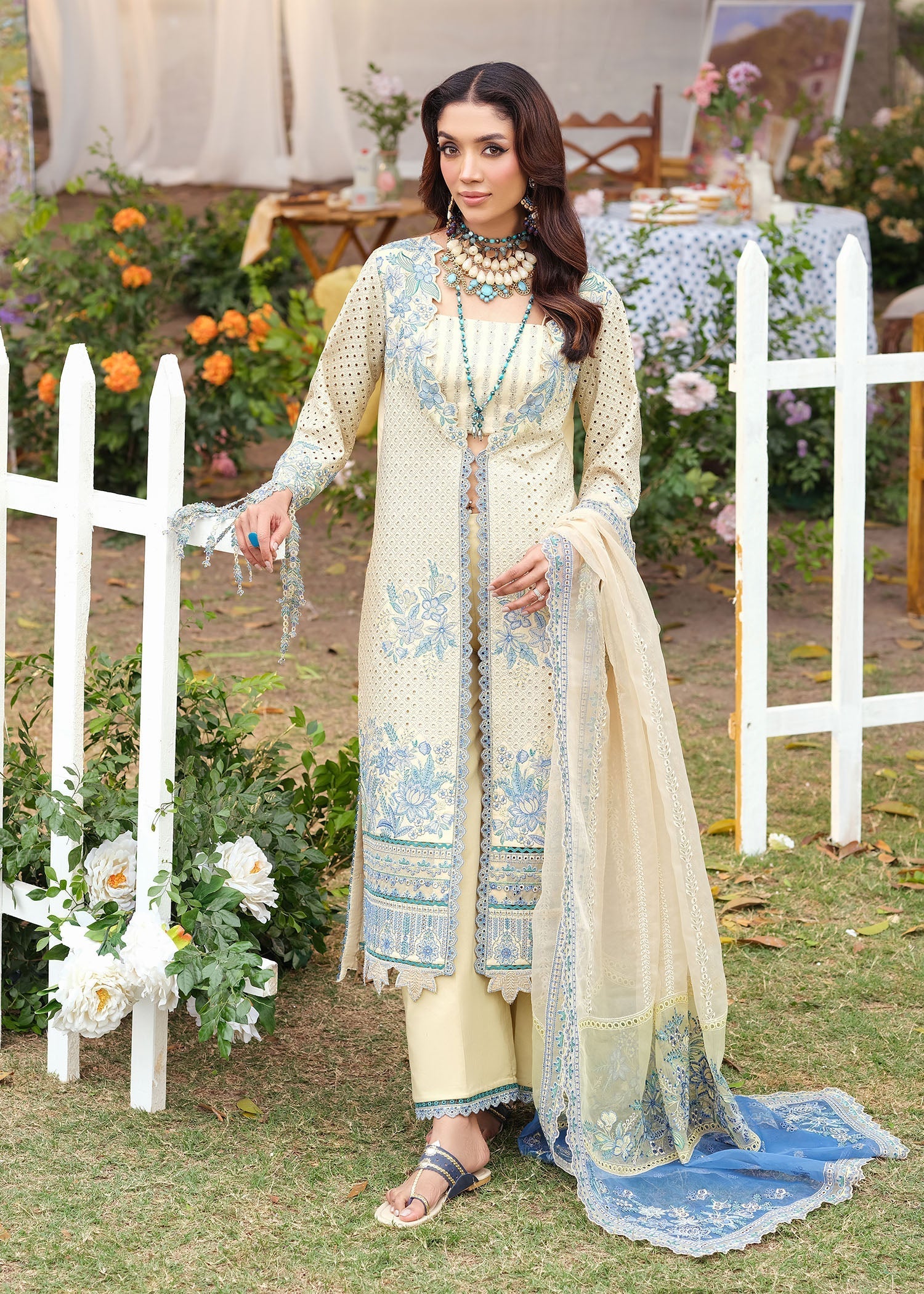 Zarizaa | Echelon Lawn | LAGOON - by Libasekhas UK - Registered Vendor of : Zarizaa - 100% Original Designer Dress
