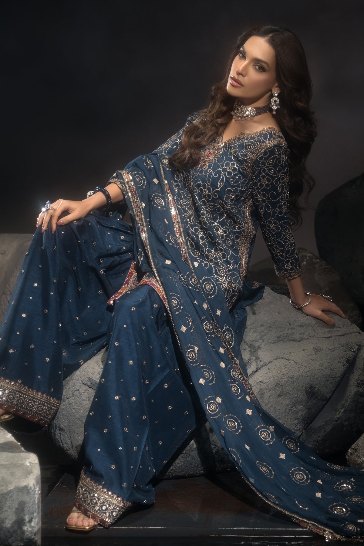 Charizma | Statement Dresses | CMA-4-118 - by - Libasekhas UK - Registered Vendor of : Charizma - 100% Original Designer Dresss