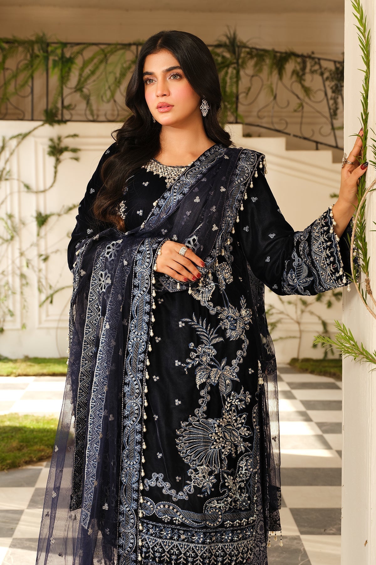 Raeesa Premium | Sheen Luxury Velvet | Nura - by - Libasekhas UK - Registered Vendor of : Raeesa Premium - 100% Original Designer Dresss