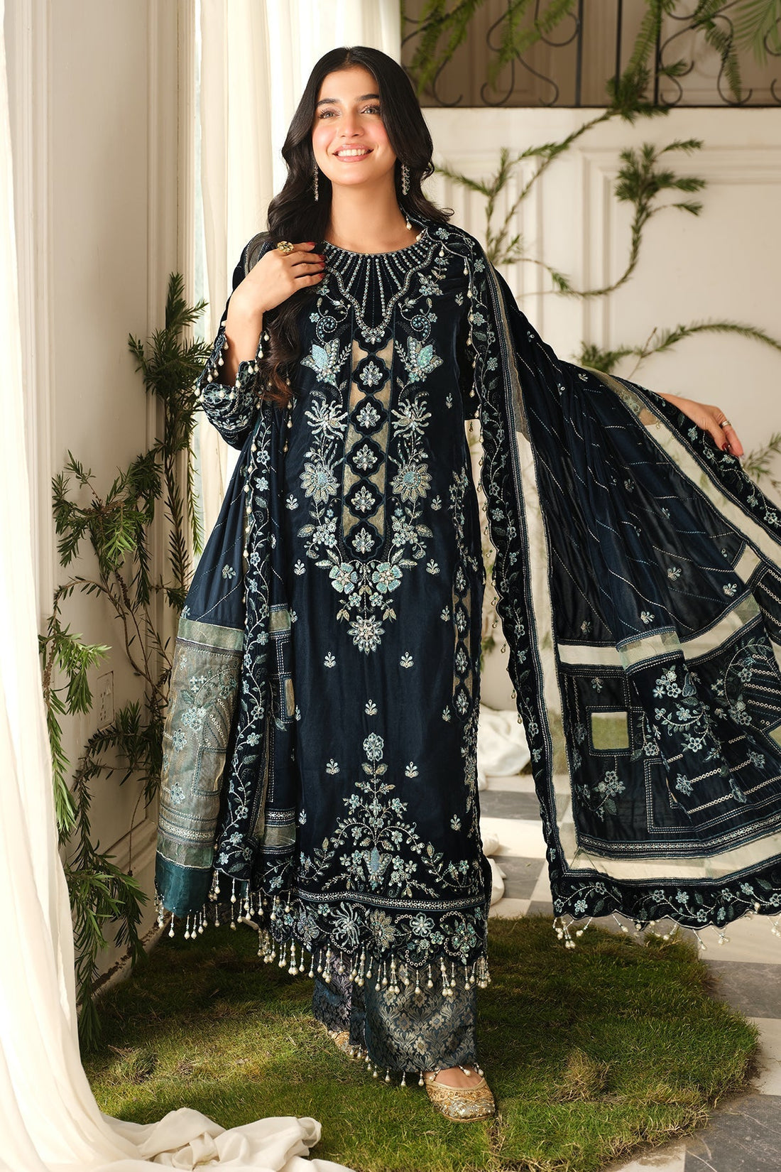Raeesa Premium | Sheen Luxury Velvet | Zeve - by - Libasekhas UK - Registered Vendor of : Raeesa Premium - 100% Original Designer Dresss