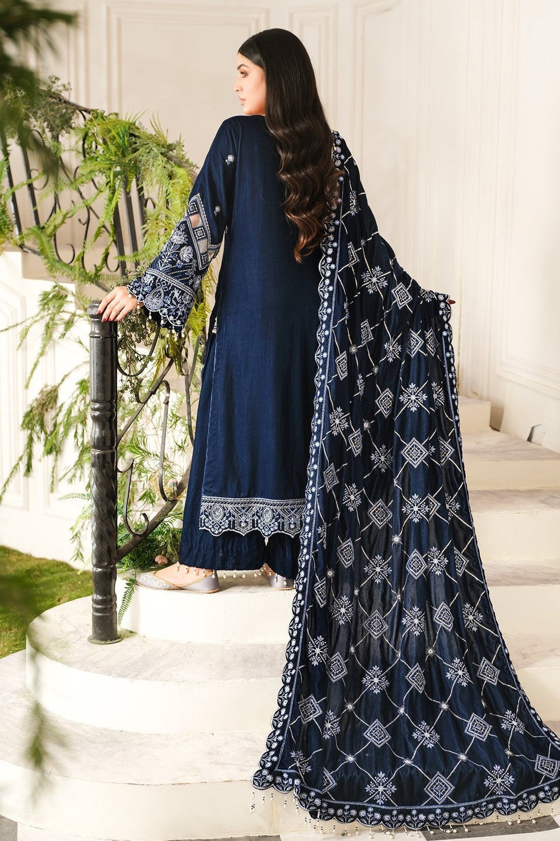 Raeesa Premium | Sheen Luxury Velvet | Soil - by - Libasekhas UK - Registered Vendor of : Raeesa Premium - 100% Original Designer Dresss