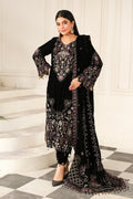 Raeesa Premium | Sheen Luxury Velvet | Noir - by - Libasekhas UK - Registered Vendor of : Raeesa Premium - 100% Original Designer Dresss