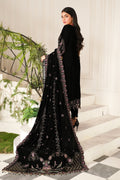 Raeesa Premium | Sheen Luxury Velvet | Noir - by - Libasekhas UK - Registered Vendor of : Raeesa Premium - 100% Original Designer Dresss