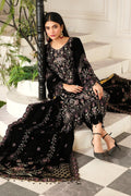 Raeesa Premium | Sheen Luxury Velvet | Noir - by - Libasekhas UK - Registered Vendor of : Raeesa Premium - 100% Original Designer Dresss
