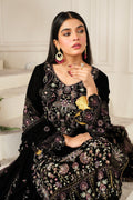 Raeesa Premium | Sheen Luxury Velvet | Noir - by - Libasekhas UK - Registered Vendor of : Raeesa Premium - 100% Original Designer Dresss