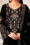 Raeesa Premium | Sheen Luxury Velvet | Noir - by - Libasekhas UK - Registered Vendor of : Raeesa Premium - 100% Original Designer Dresss