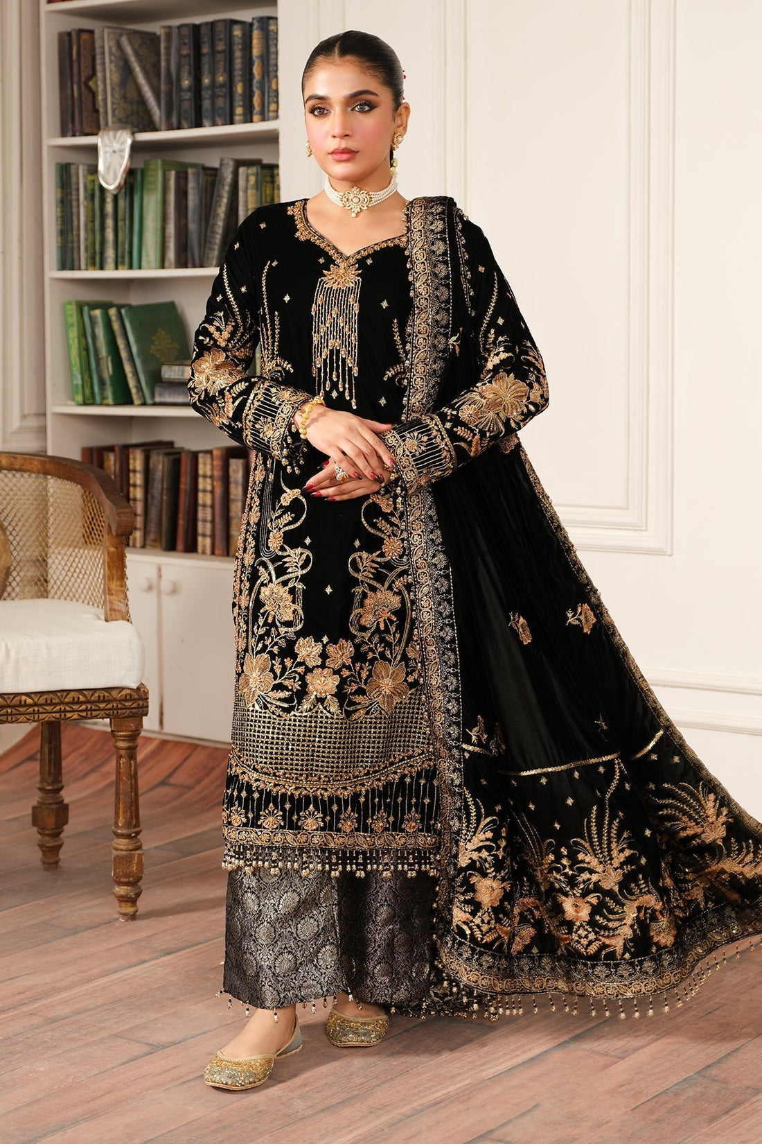 Raeesa Premium | Sheen Luxury Velvet | Naz - by - Libasekhas UK - Registered Vendor of : Raeesa Premium - 100% Original Designer Dresss