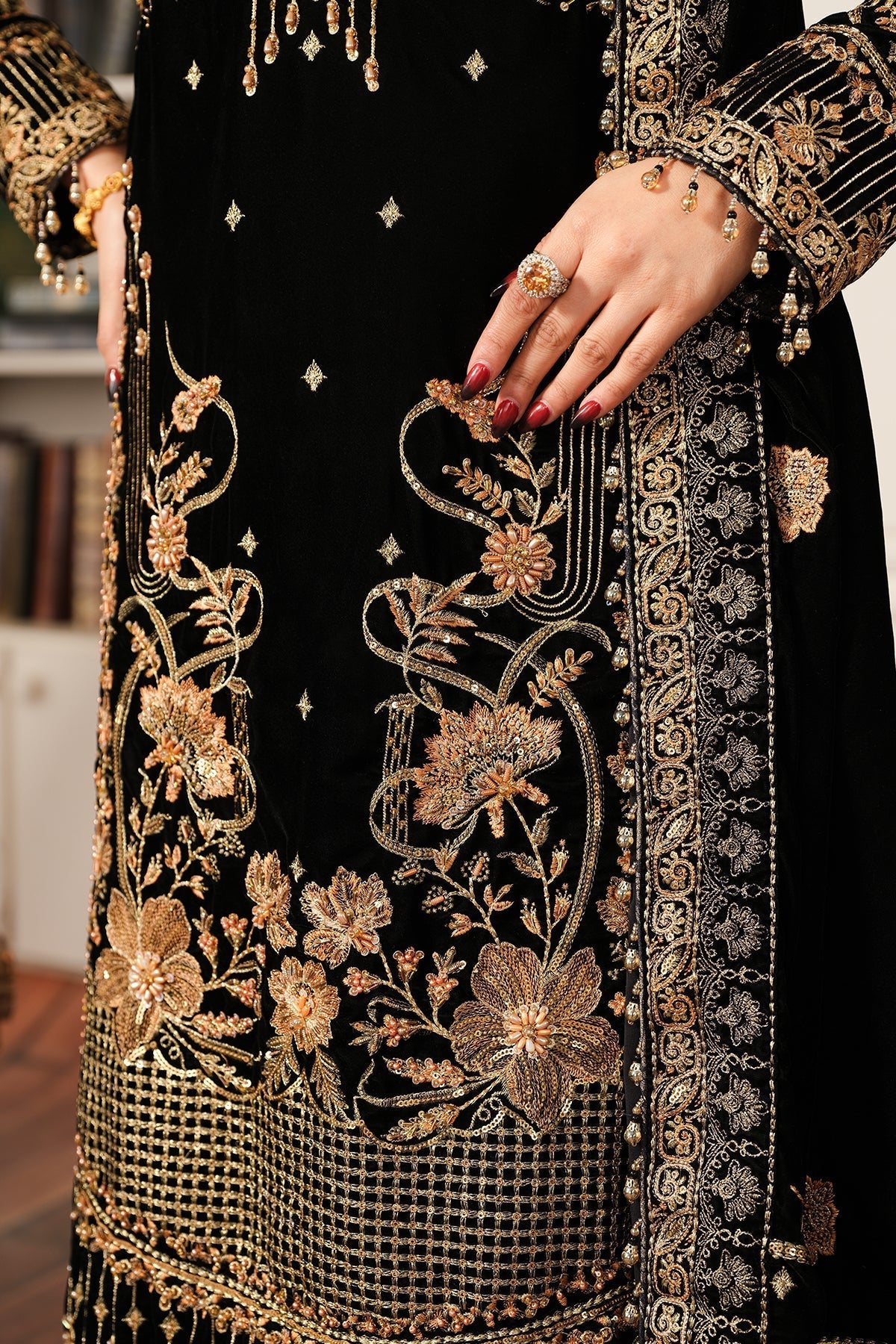 Raeesa Premium | Sheen Luxury Velvet | Naz - by - Libasekhas UK - Registered Vendor of : Raeesa Premium - 100% Original Designer Dresss