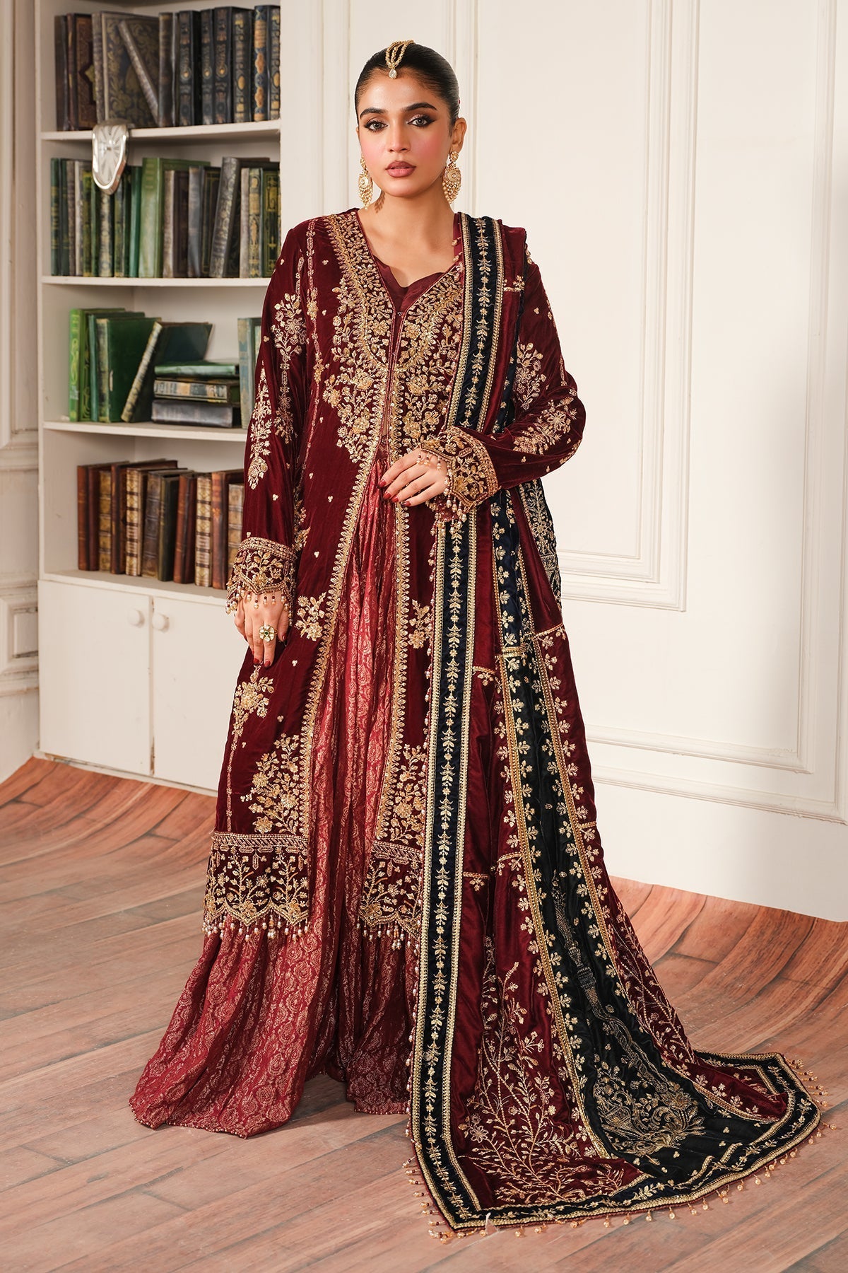 Raeesa Premium | Sheen Luxury Velvet | Sitara - by - Libasekhas UK - Registered Vendor of : Raeesa Premium - 100% Original Designer Dresss
