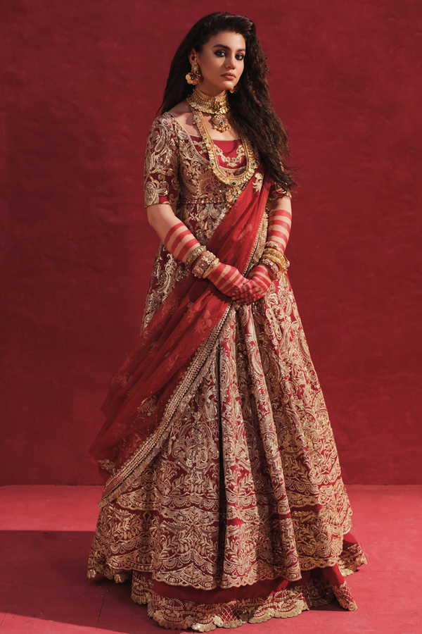 Erum Khan | Laal Rang | NOOR JAHAN - by - Libasekhas UK - Registered Vendor of : Erum Khan - 100% Original Designer Dresss