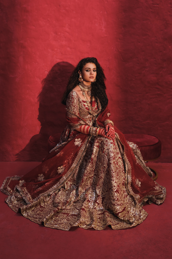 Erum Khan | Laal Rang | NOOR JAHAN - by - Libasekhas UK - Registered Vendor of : Erum Khan - 100% Original Designer Dresss