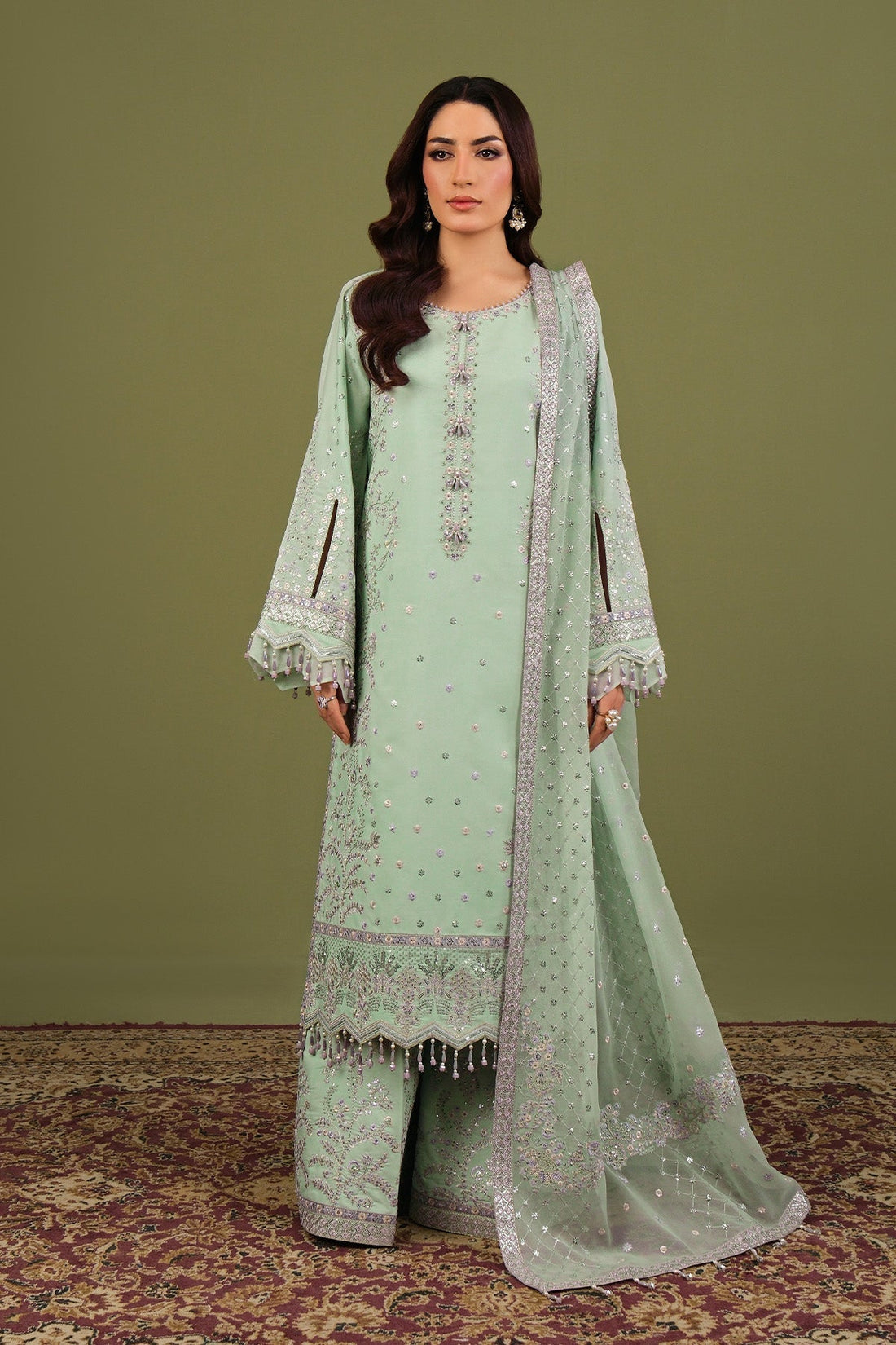 Alizeh | Luxe Raw Silk | AF-RS-15-Pearly - by Libasekhas UK - Registered Vendor of : Alizeh - 100% Original Designer Dress