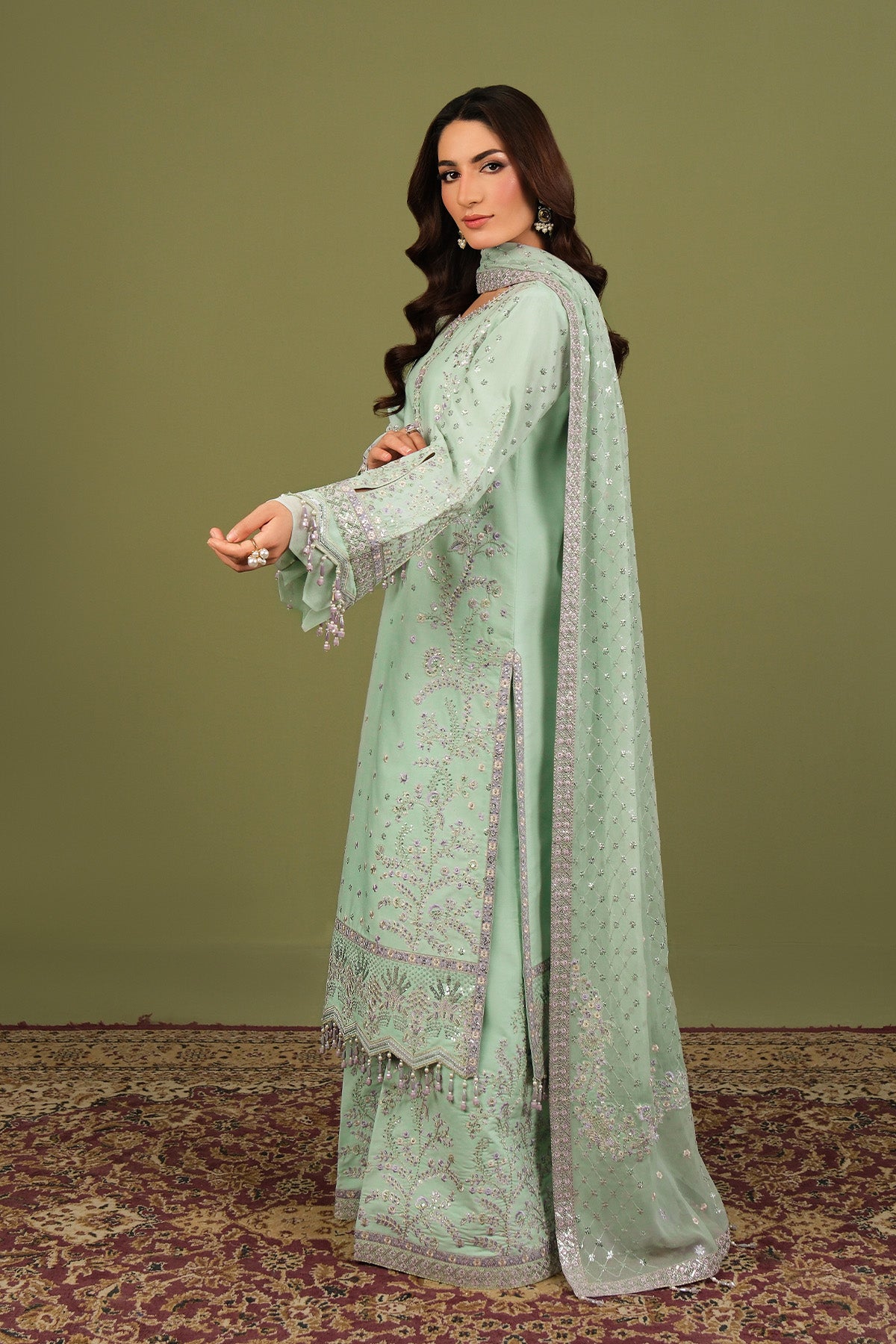 Alizeh | Luxe Raw Silk | AF-RS-15-Pearly - by Libasekhas UK - Registered Vendor of : Alizeh - 100% Original Designer Dress
