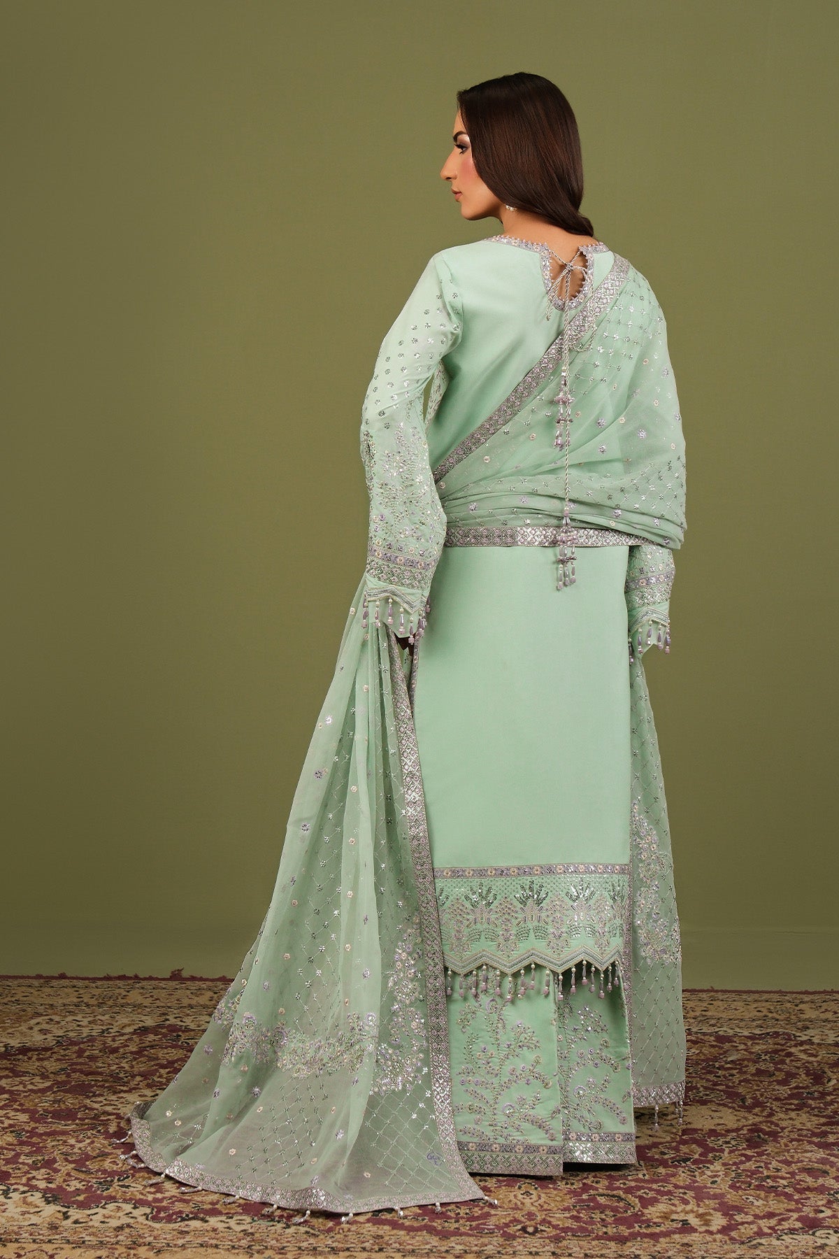 Alizeh | Luxe Raw Silk | AF-RS-15-Pearly - by Libasekhas UK - Registered Vendor of : Alizeh - 100% Original Designer Dress