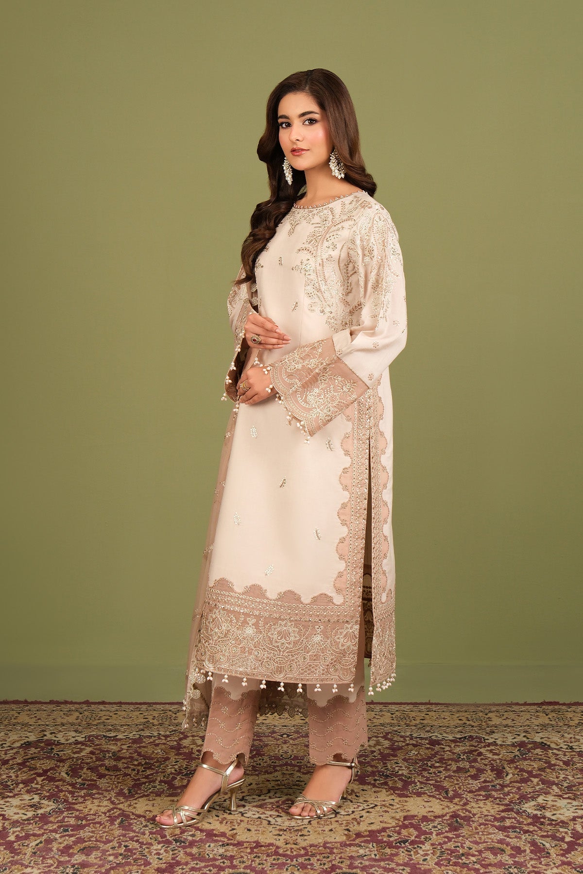 Alizeh | Luxe Raw Silk | AF-RS-10-Castor - by Libasekhas UK - Registered Vendor of : Alizeh - 100% Original Designer Dress