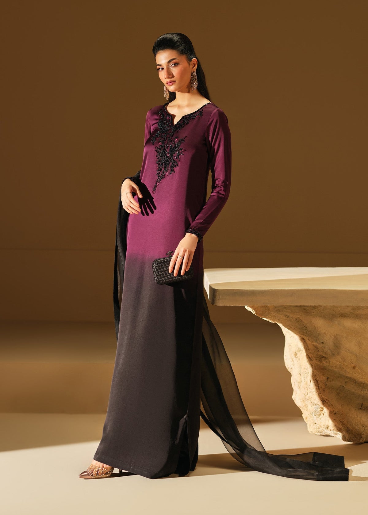 Mahum Asad | The Shadow Line | Dusk - by Libasekhas UK - Registered Vendor of : Mahum Asad - 100% Original Designer Dress