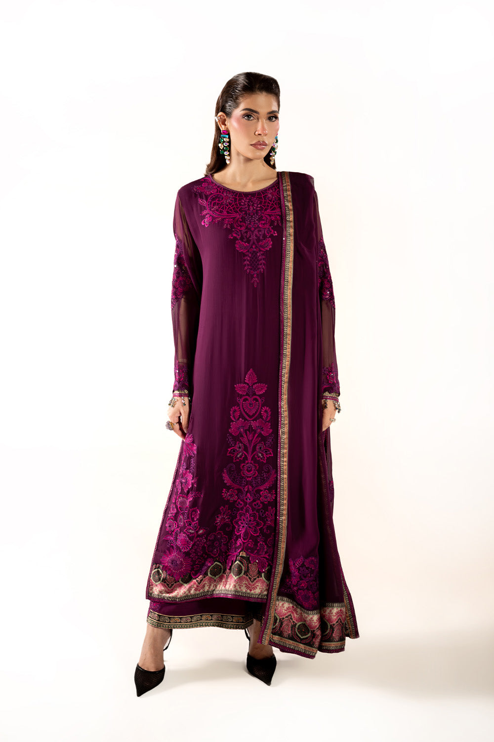 Maryum N Maria | Clestine Luxe Pret | ELAROSE - by Libasekhas UK - Registered Vendor of : Maryum n Maria - 100% Original Designer Dress