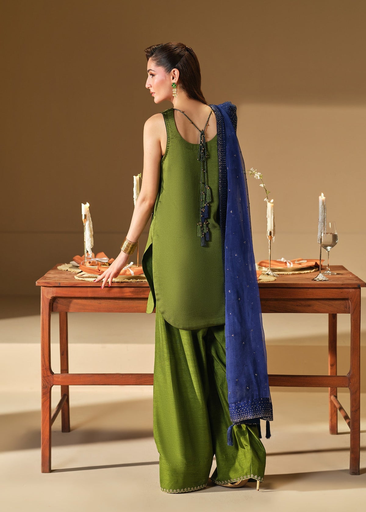 Mahum Asad | The Shadow Line | Verde - by Libasekhas UK - Registered Vendor of : Mahum Asad - 100% Original Designer Dress