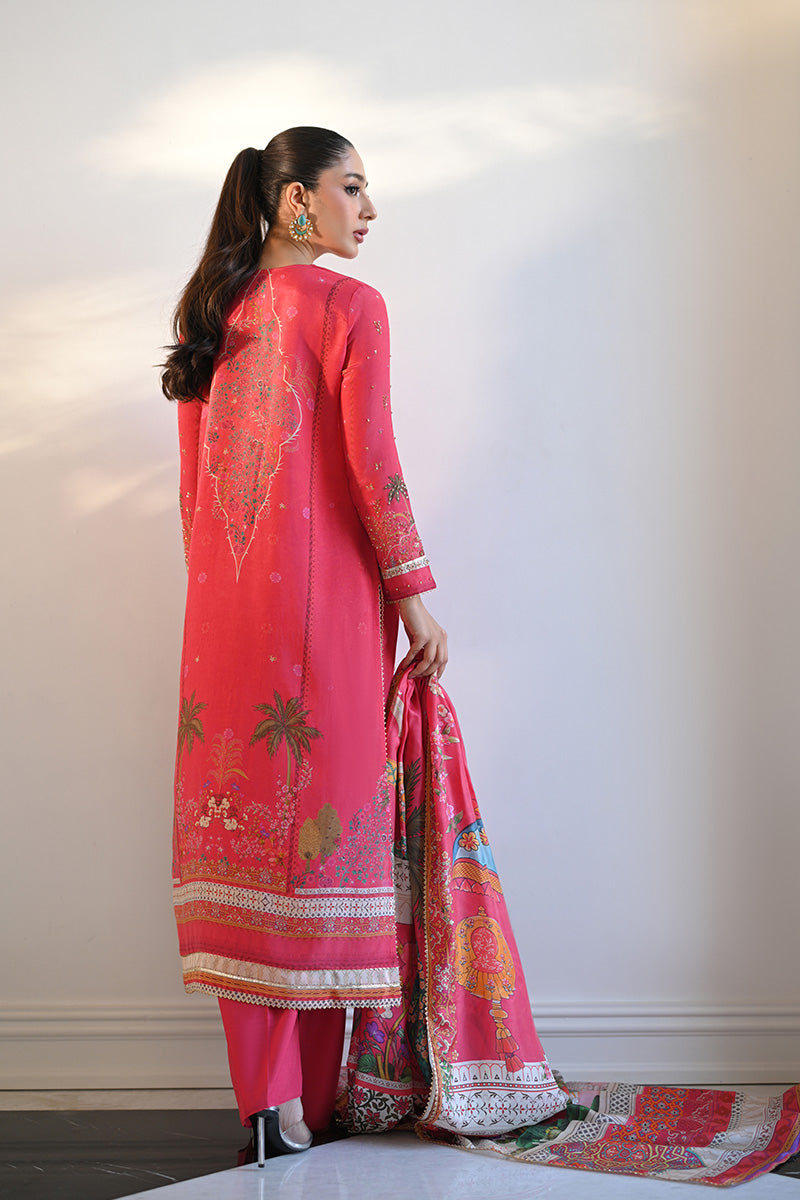 Mina Hasan | Signature Pret | Mughal Garden Pink - by Libasekhas - Registered Vendor of : Mina Hasan - 100% Original Designer Dress
