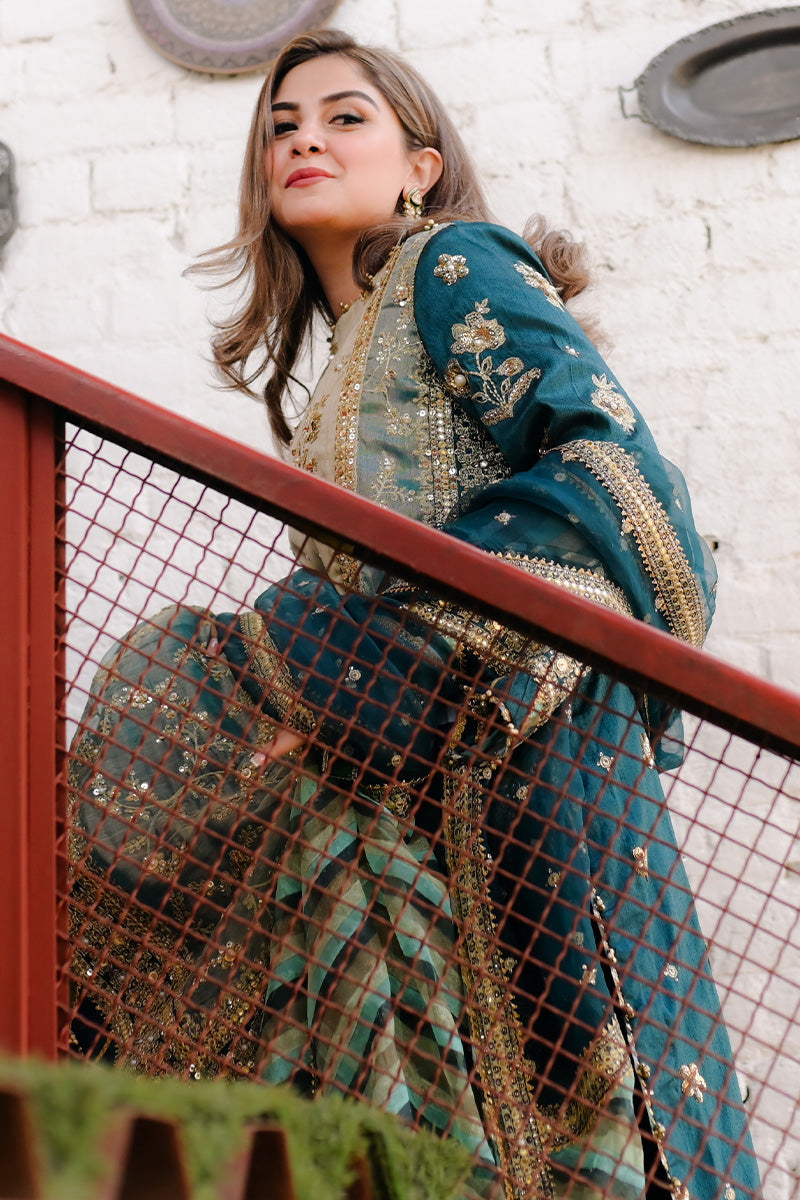 MNR | Zarlish Festive 25 | Rabia Jabbar in Lehar - by Libasekhas UK - Registered Vendor of : MNR - 100% Original Designer Dress