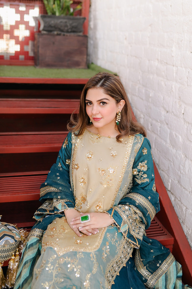 MNR | Zarlish Festive 25 | Rabia Jabbar in Lehar - by Libasekhas UK - Registered Vendor of : MNR - 100% Original Designer Dress