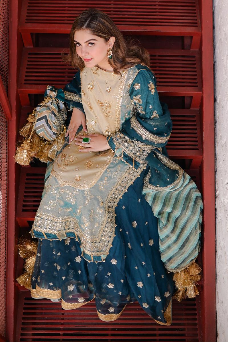 MNR | Zarlish Festive 25 | Rabia Jabbar in Lehar - by Libasekhas UK - Registered Vendor of : MNR - 100% Original Designer Dress