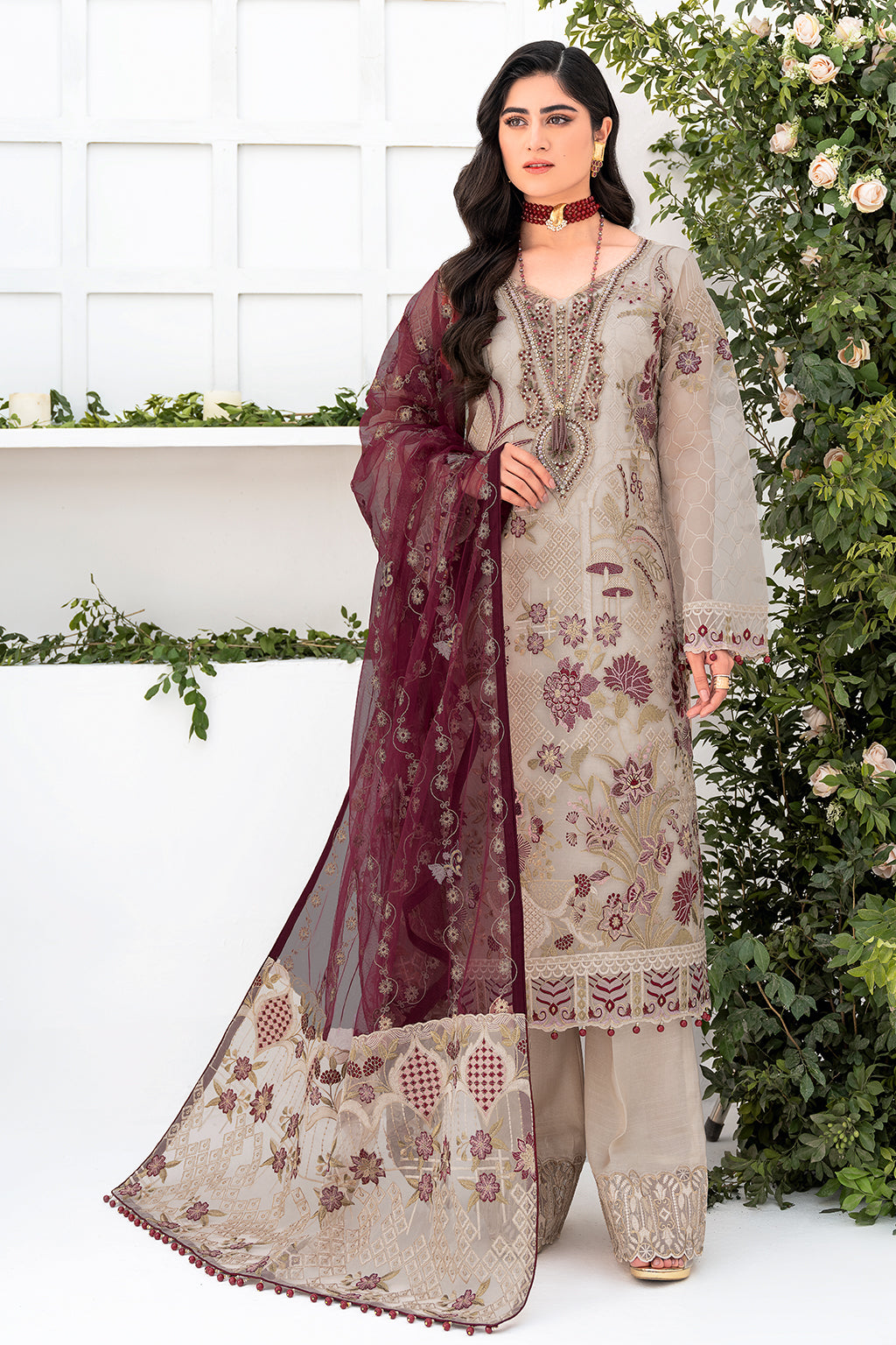 Ramsha | Minhal Organza Collection | M-806 - by - Libasekhas UK - Registered Vendor of : Ramsha - 100% Original Designer Dresss