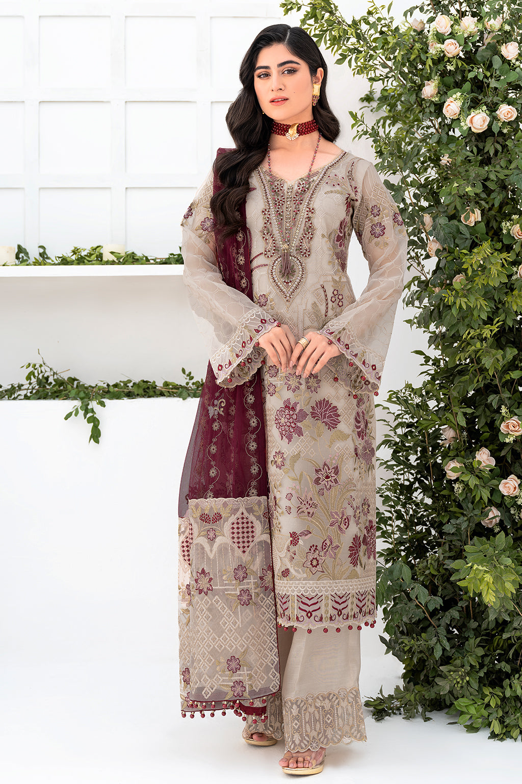 Ramsha | Minhal Organza Collection | M-806 - by - Libasekhas UK - Registered Vendor of : Ramsha - 100% Original Designer Dresss