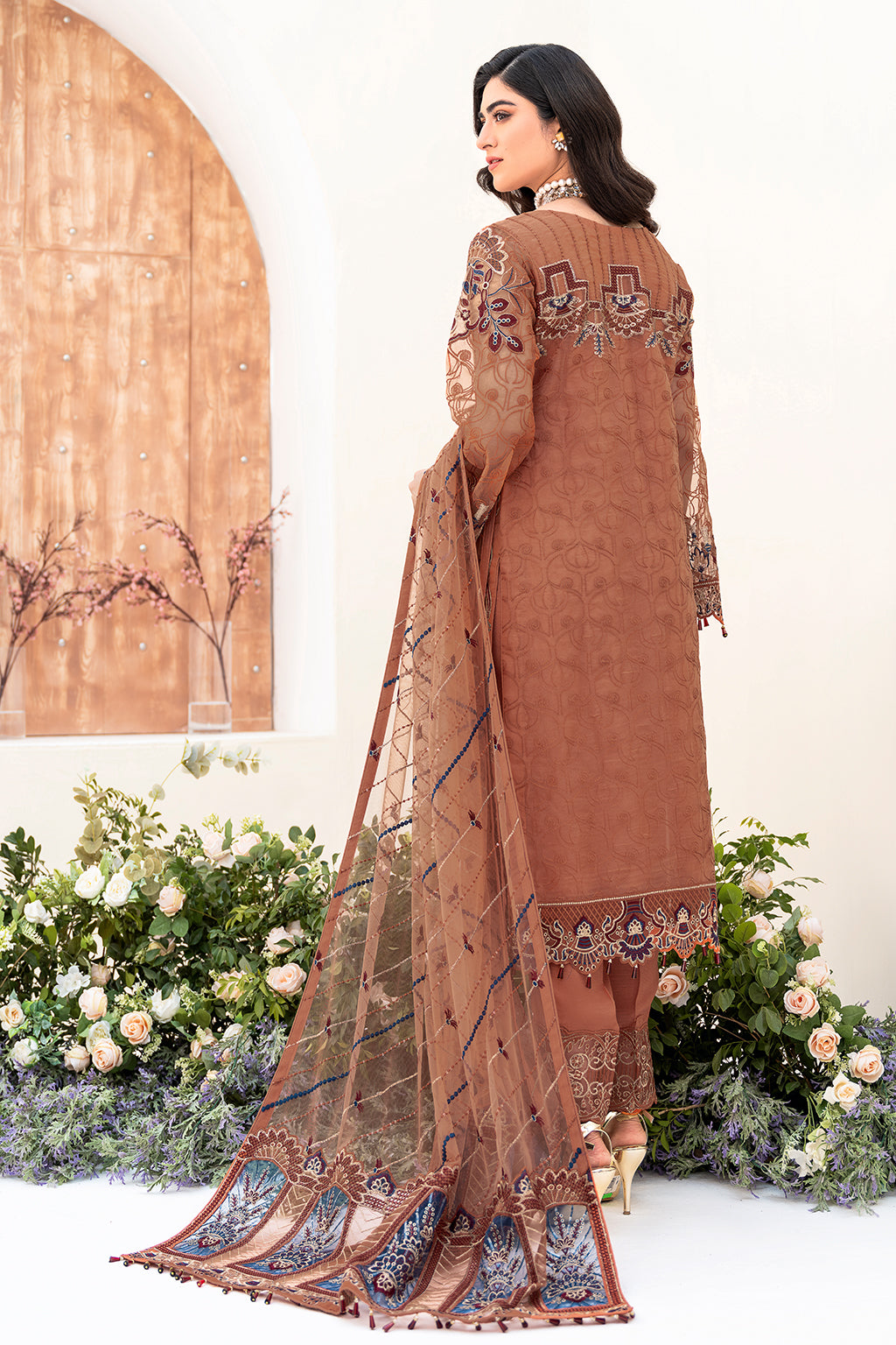 Ramsha | Minhal Organza Collection | M-808 - by - Libasekhas UK - Registered Vendor of : Ramsha - 100% Original Designer Dresss