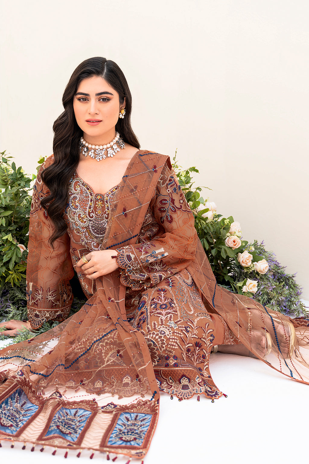 Ramsha | Minhal Organza Collection | M-808 - by - Libasekhas UK - Registered Vendor of : Ramsha - 100% Original Designer Dresss