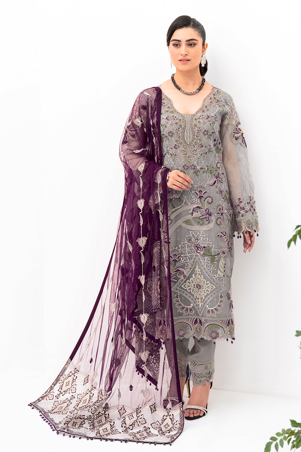 Ramsha | Minhal Organza Collection | M-801 - by - Libasekhas UK - Registered Vendor of : Ramsha - 100% Original Designer Dresss