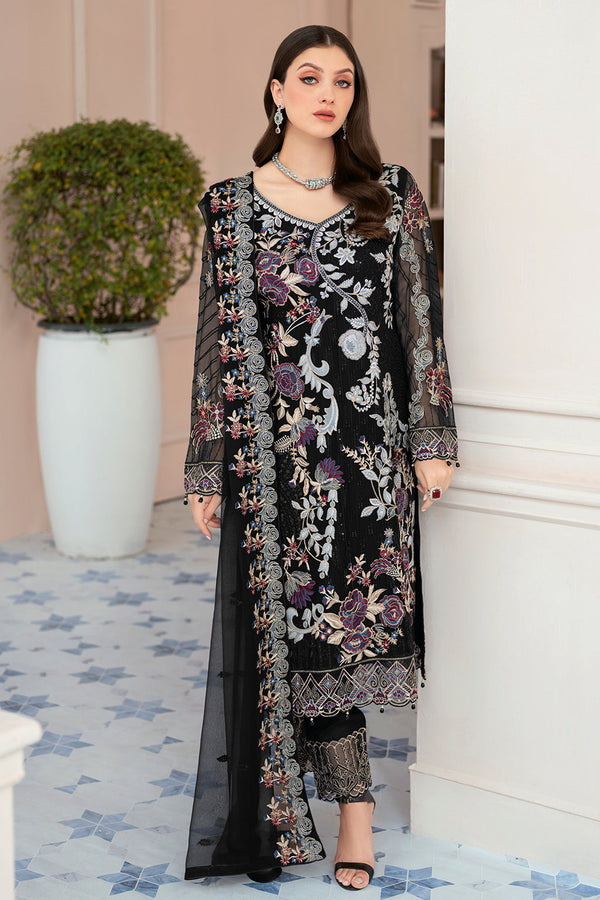 Ramsha | Rangoon Chiffon Collection 24 | D-906 - by - Libasekhas UK - Registered Vendor of : Ramsha - 100% Original Designer Dresss