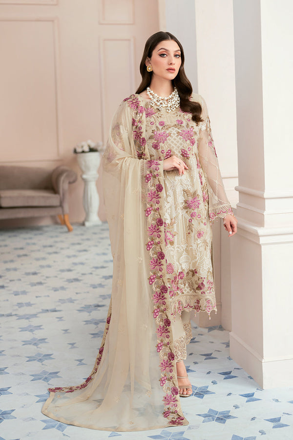 Ramsha | Rangoon Chiffon Collection 24 | D-909 - by - Libasekhas UK - Registered Vendor of : Ramsha - 100% Original Designer Dresss