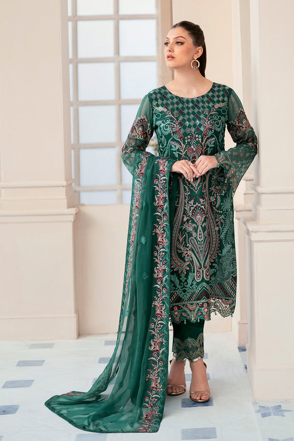 Ramsha | Rangoon Chiffon Collection 24 | D-908 - by - Libasekhas UK - Registered Vendor of : Ramsha - 100% Original Designer Dresss