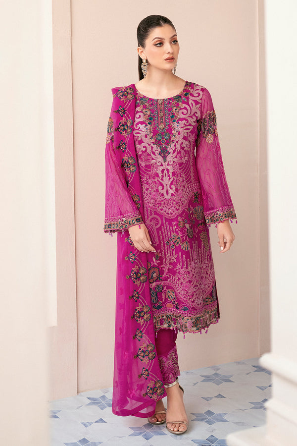 Ramsha | Rangoon Chiffon Collection 24 | D-912 - by - Libasekhas UK - Registered Vendor of : Ramsha - 100% Original Designer Dresss