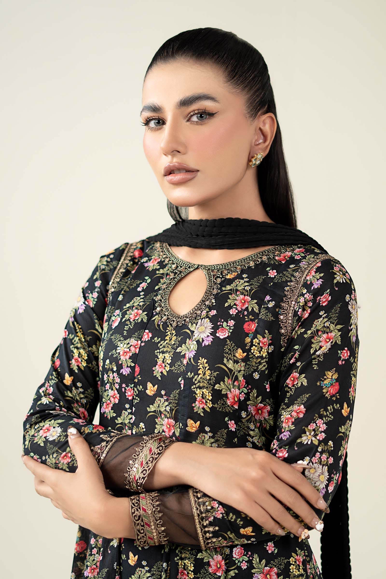 Maria B | Pre Fall Dresses | 3 Piece Printed Lawn Suit KK - by Libasekhas UK - Registered Vendor of : Maria B - 100% Original Designer Dress
