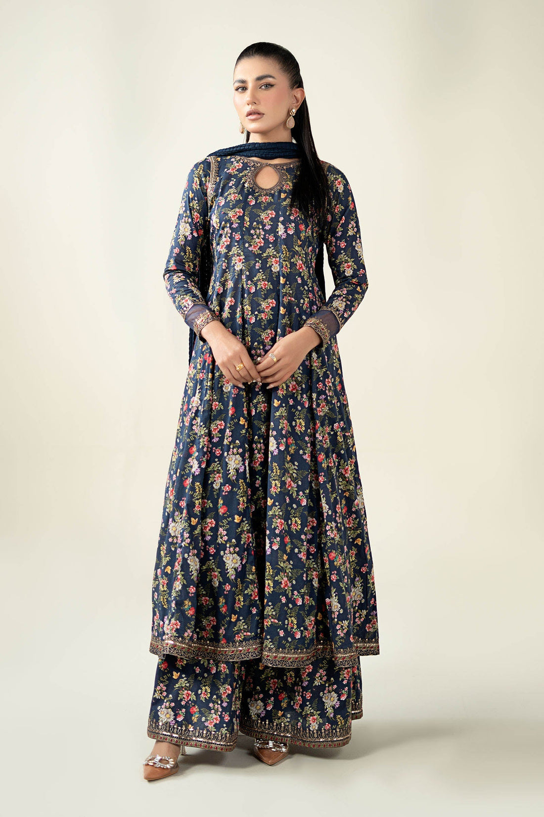 Maria B | Pre Fall Dresses | 3 Piece Printed Lawn Suit LL - by Libasekhas UK - Registered Vendor of : Maria B - 100% Original Designer Dress
