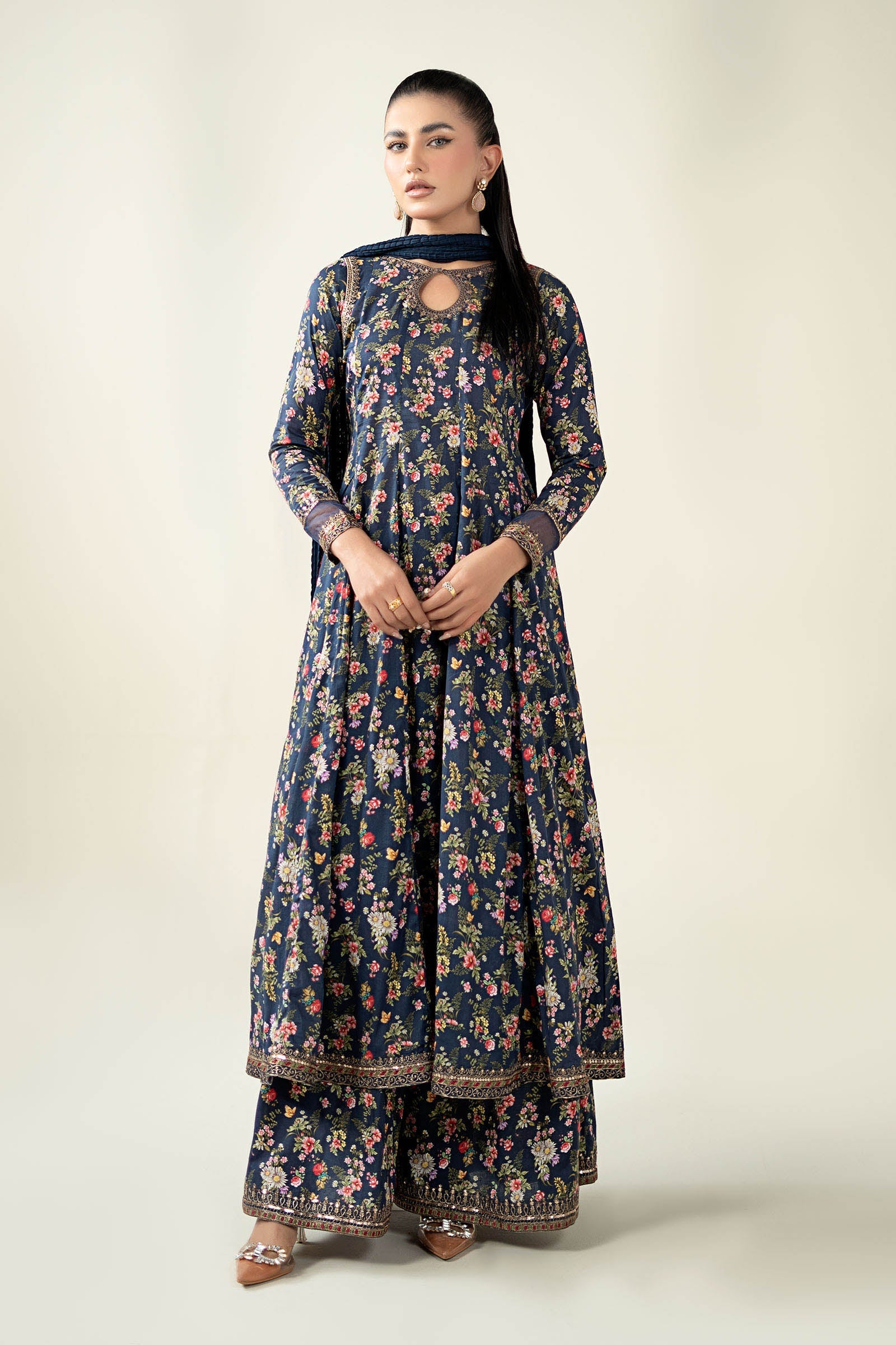 Maria B | Pre Fall Dresses | 3 Piece Printed Lawn Suit LL - by Libasekhas UK - Registered Vendor of : Maria B - 100% Original Designer Dress