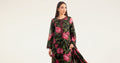 Maria B | Luxury Pret Pre Fall | DW-PF26-15-Black - by Libasekhas UK - Registered Vendor of : Maria B - 100% Original Designer Dress