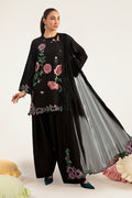 Maria B | Luxury Pret Pre Fall | DW-PF26-20-Black - by Libasekhas UK - Registered Vendor of : Maria B - 100% Original Designer Dress
