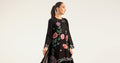Maria B | Luxury Pret Pre Fall | DW-PF26-20-Black - by Libasekhas UK - Registered Vendor of : Maria B - 100% Original Designer Dress