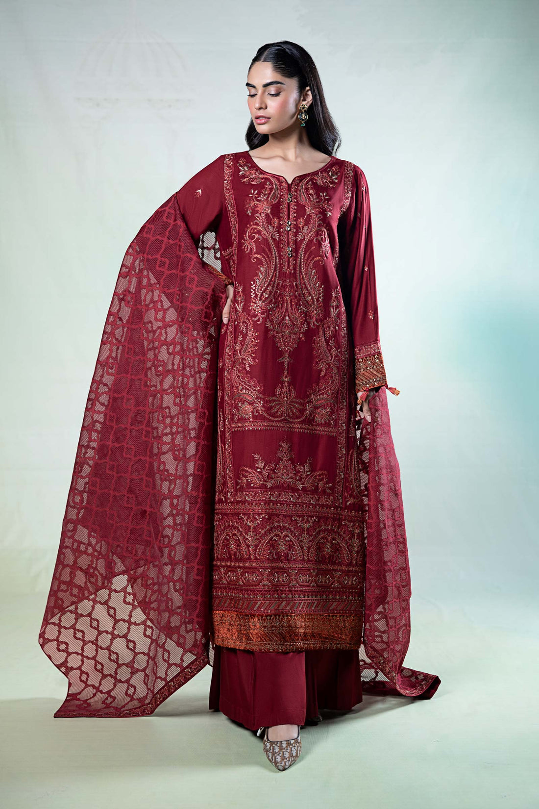 Maira B | Ready to Wear | DW-W24-22 - by - Libasekhas UK - Registered Vendor of : Maria B - 100% Original Designer Dresss