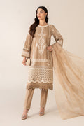 Maria B | Pre Fall Dresses | 3 Piece Embroidered Suit Coffee - by Libasekhas UK - Registered Vendor of : Maria B - 100% Original Designer Dress