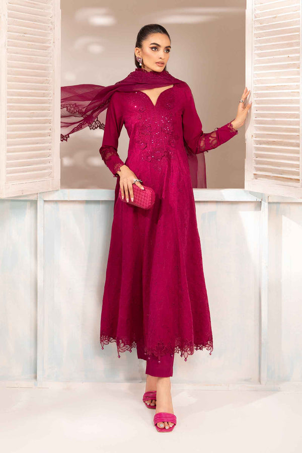 Maria B | Eid Festive Pret | DW-EA24-07R1 - by Libasekhas UK - Registered Vendor of : Maria B - 100% Original Designer Dress