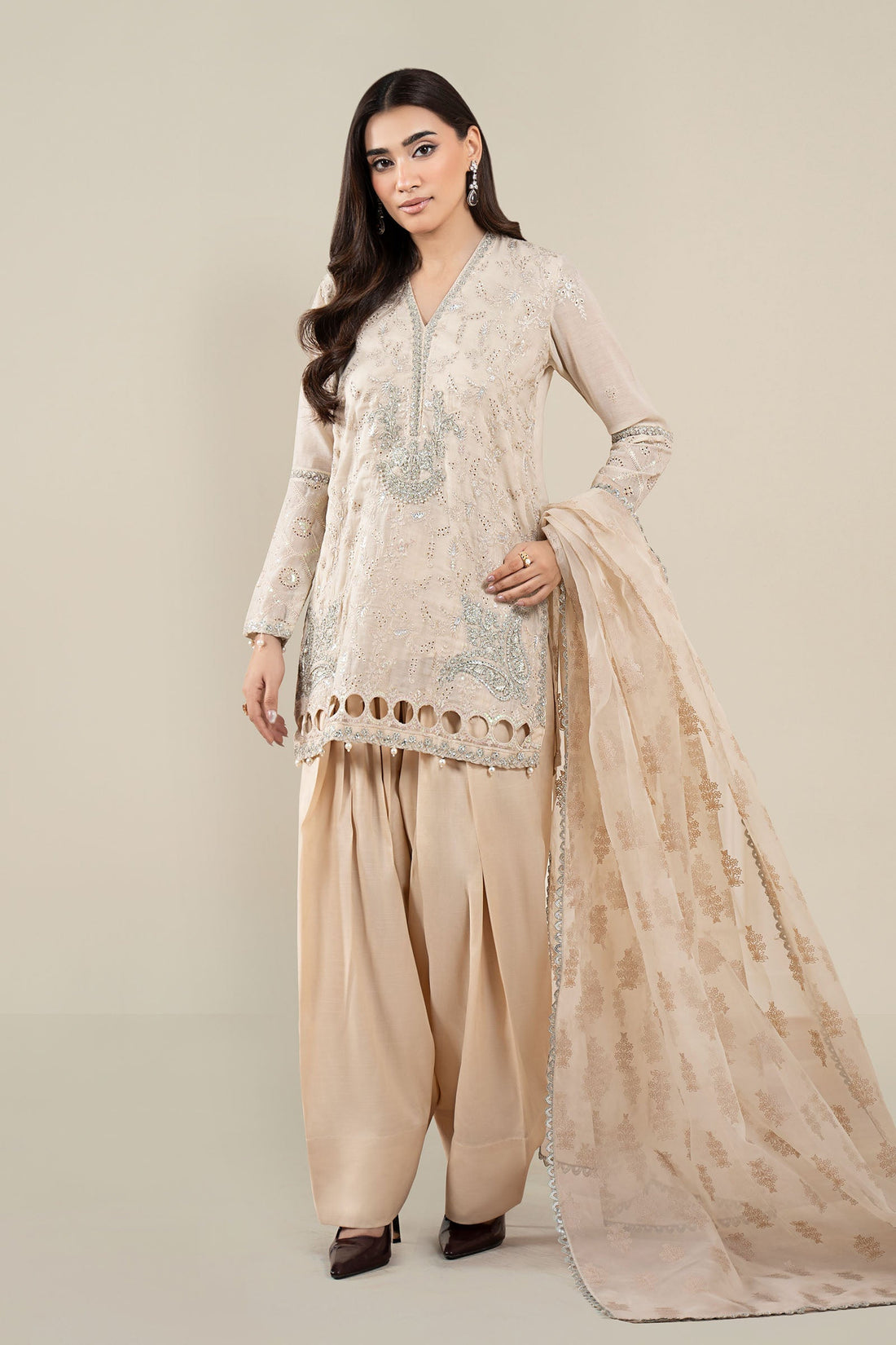 Maria B | Pre Fall 25 | Paper Cotton Suit 17 - by Libasekhas UK - Registered Vendor of : Maria B - 100% Original Designer Dress