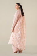 Maria B | Pre Fall Dresses | 3 Piece Embroidered Paper Cotton Suit Pink - by Libasekhas UK - Registered Vendor of : Maria B - 100% Original Designer Dress