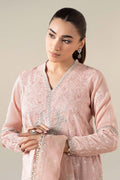 Maria B | Pre Fall Dresses | 3 Piece Embroidered Paper Cotton Suit Pink - by Libasekhas UK - Registered Vendor of : Maria B - 100% Original Designer Dress