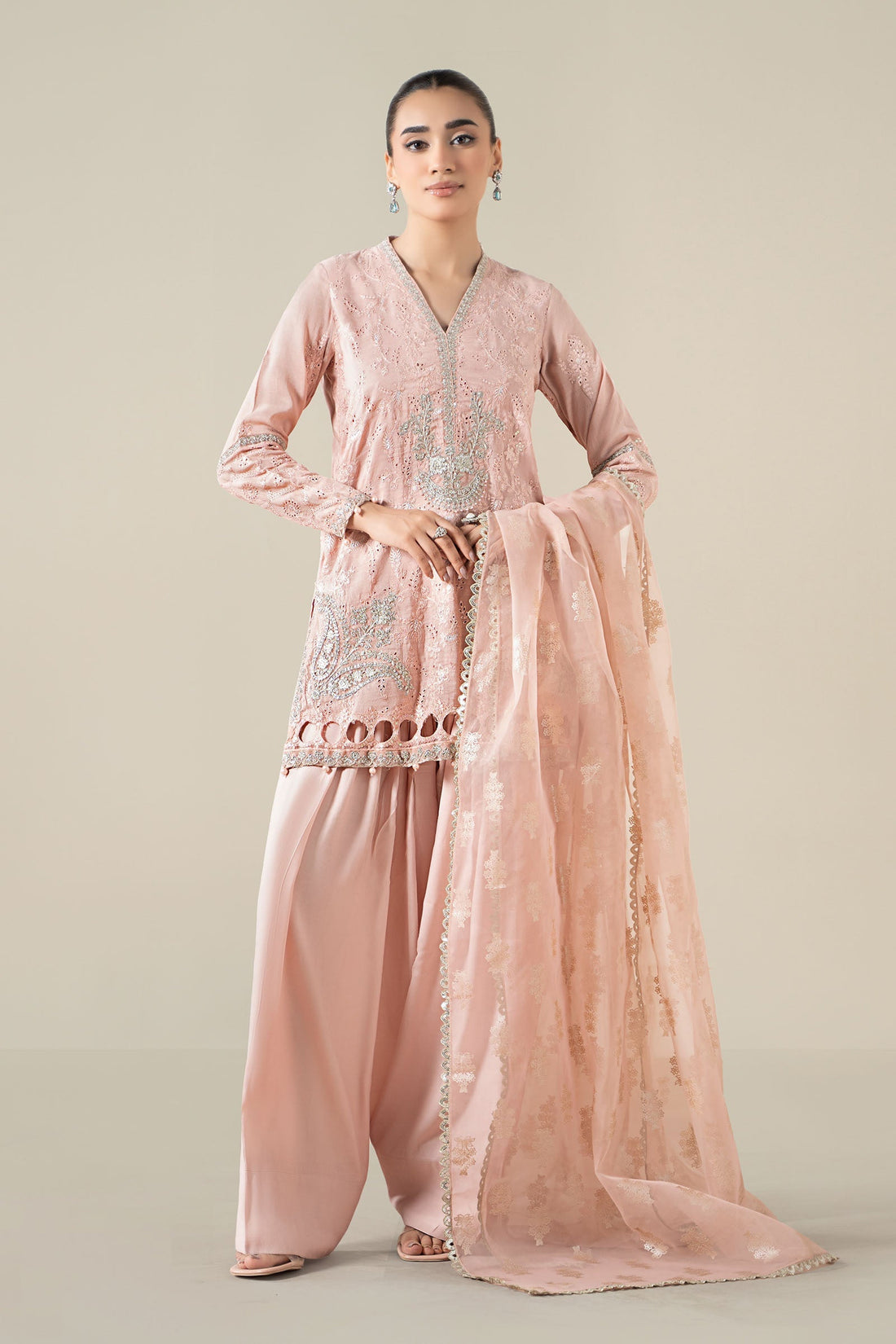 Maria B | Pre Fall 25 | Paper Cotton Suit 17 - by Libasekhas UK - Registered Vendor of : Maria B - 100% Original Designer Dress