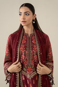 Maria B | Pre Fall Dresses | 3 Piece Embroidered Jacquard Suit Red - by Libasekhas UK - Registered Vendor of : Maria B - 100% Original Designer Dress